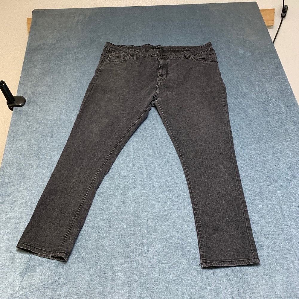 Kenneth Cole Jeans Mens 41x30 Black Denim Regular Fit Straight Leg High Rise